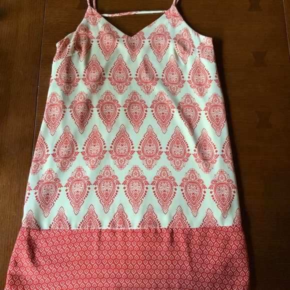 Coral mini dress - Picture 1 of 5